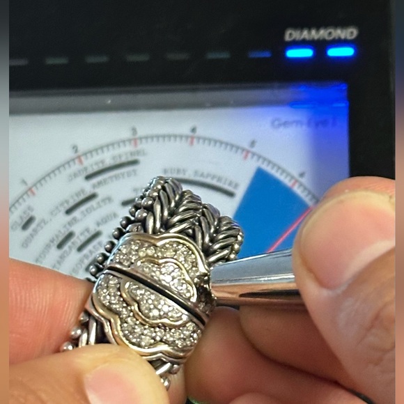 925/14K yellow gold diamond designer woven chain bracket💎✨ - Picture 17 of 17